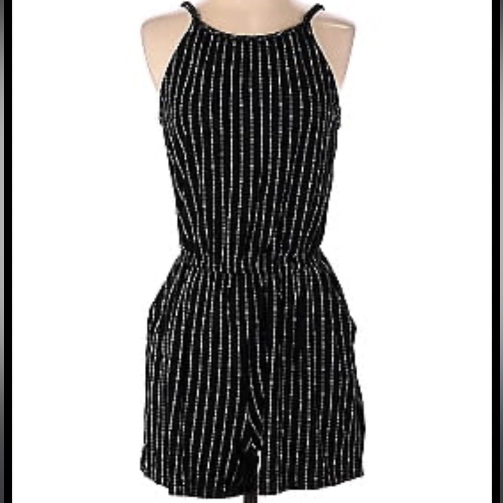 Loft Black with different print short romper size small